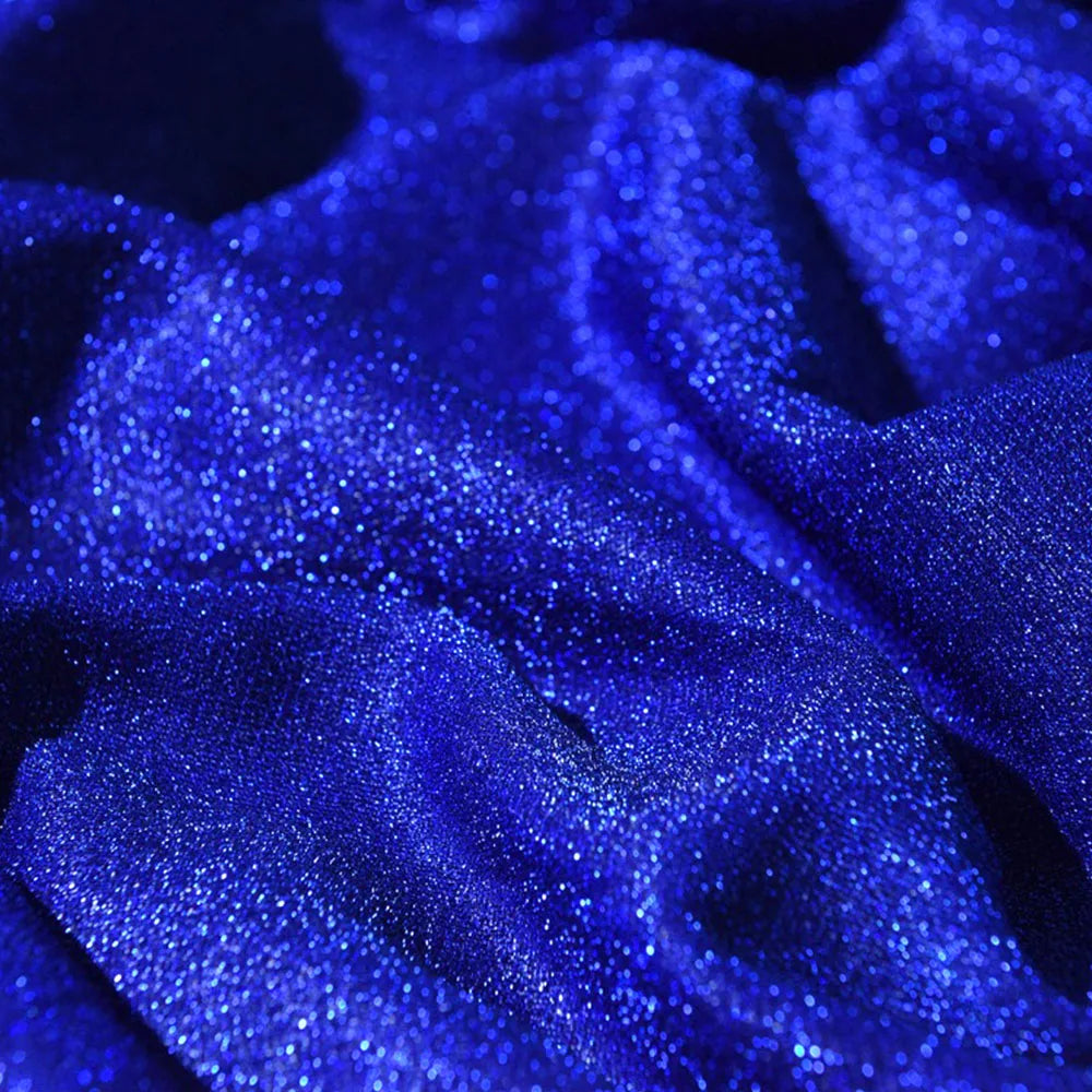 Glitter Knitted Stretch Mesh Fabric Starry Sky Design Wedding Decorative DIY Crafts Skirt Curtain Party Supply Cloth Accessories