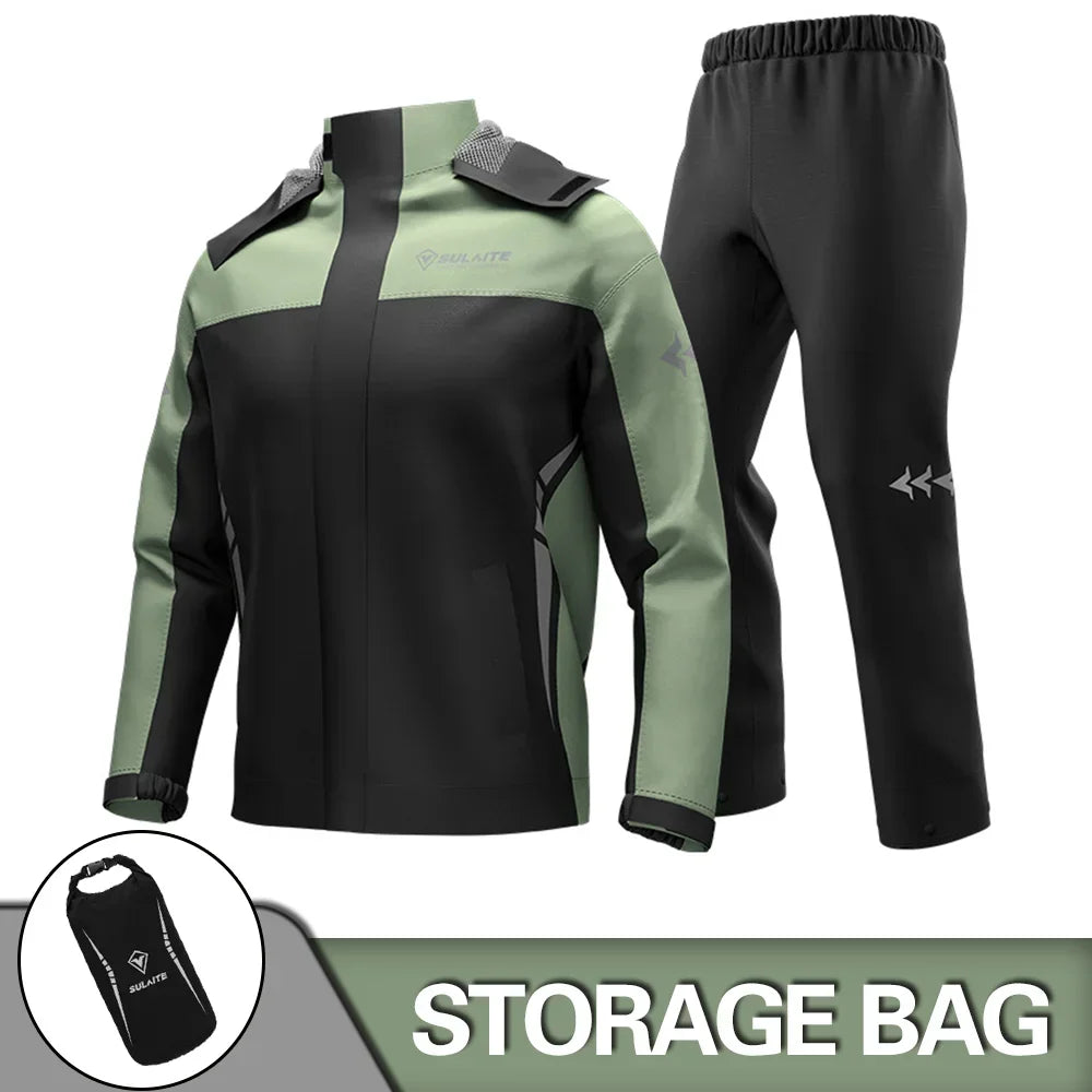 Motorcycle Raincoat Men Women Waterproof Rider Suit Moto Outdoor Rain Coat Jacket Pants Biker Cycling Fishing Climbing Set