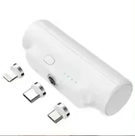 Hadiah Bank Kuasa Magnetik 5000mAh Pengecas Magnet Mini PowerBank Kecemasan Mudah Alih Bank Kuasa Telefon Mini Magnet Mudah Alih