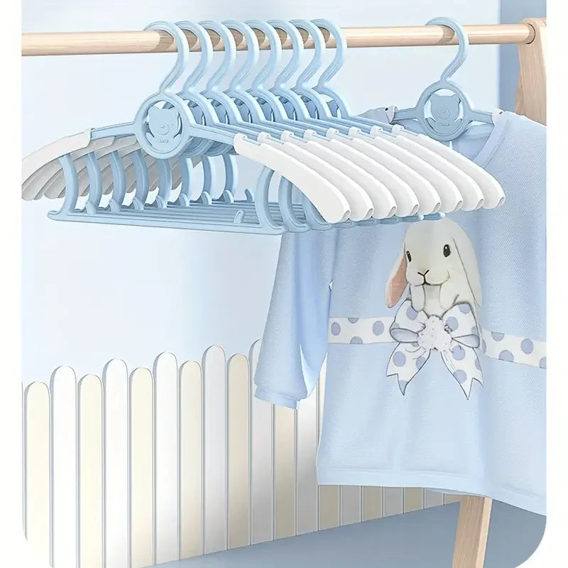 Set 5 Keping Penyangkut Pakaian Bayi Anti Slip Plastik Penyangkut Pakaian Kanak-kanak Logam Penyangkut Pakaian Bayi Kot Kanak-kanak