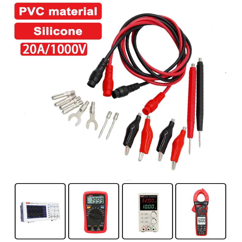 20A 1000V Probe Test Leads Pin for Digital Multimeter Needle Tip Multi Meter Tester Lead Probe Wire Pen Cable