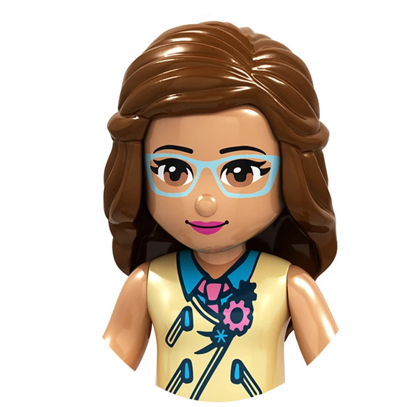 Model Batu Bata Mini Puteri Anime Gadis Cantik Angka Aksesori Kepala Blok Bangunan Salji Mainan Aksi Rakan untuk Kanak-kanak