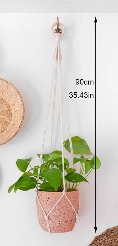 Handmade Macrame Plant Holder 100% Cotton Various Styles Flower Pot Hanger Hanging Basket For Wall Decorantion Courtyard Garden