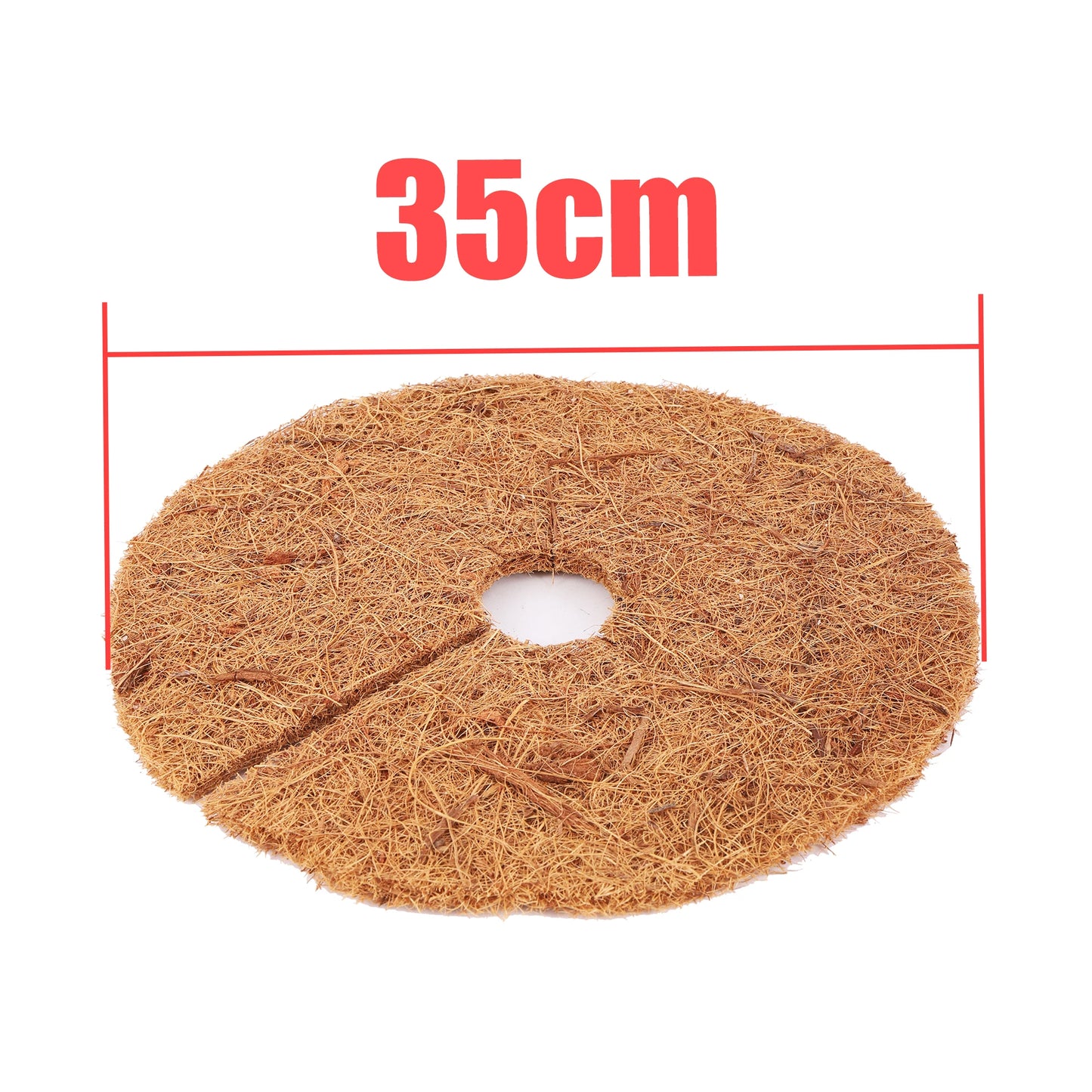 Pelindung Penutup Tikar Sungkupan Pokok Sabut Kelapa Asli 25/30/35/40cm Pad Cakera Periuk Bunga Kawalan Rumpai Kusyen Lembapan Hangat