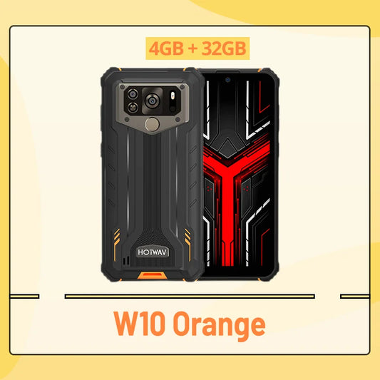 HOTWAV Telefon Pintar Bateri Besar Lasak Android 12 Telefon Mudah Alih 13 MP Kamera Telefon Bimbit W10 IP68 IP69K 6.53'' HD+ 4GB 32GB