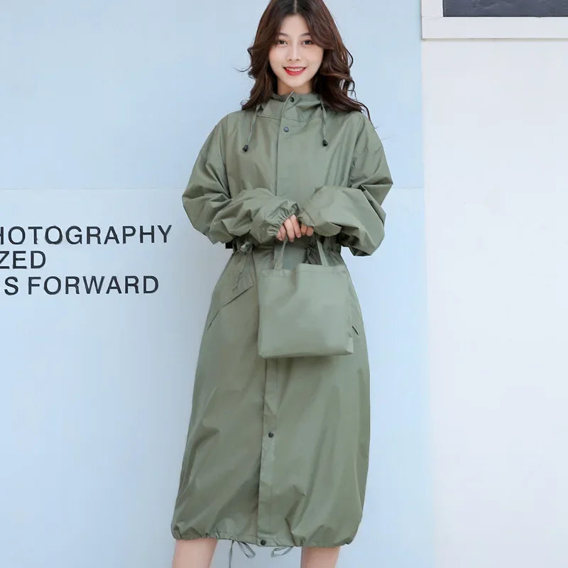 Ponco Badan Ringan Kalis Air untuk Baju Hujan Dewasa Panjang untuk Hiking, Windbreaker untuk Lelaki dan Wanita Versi Jepun dan Korea