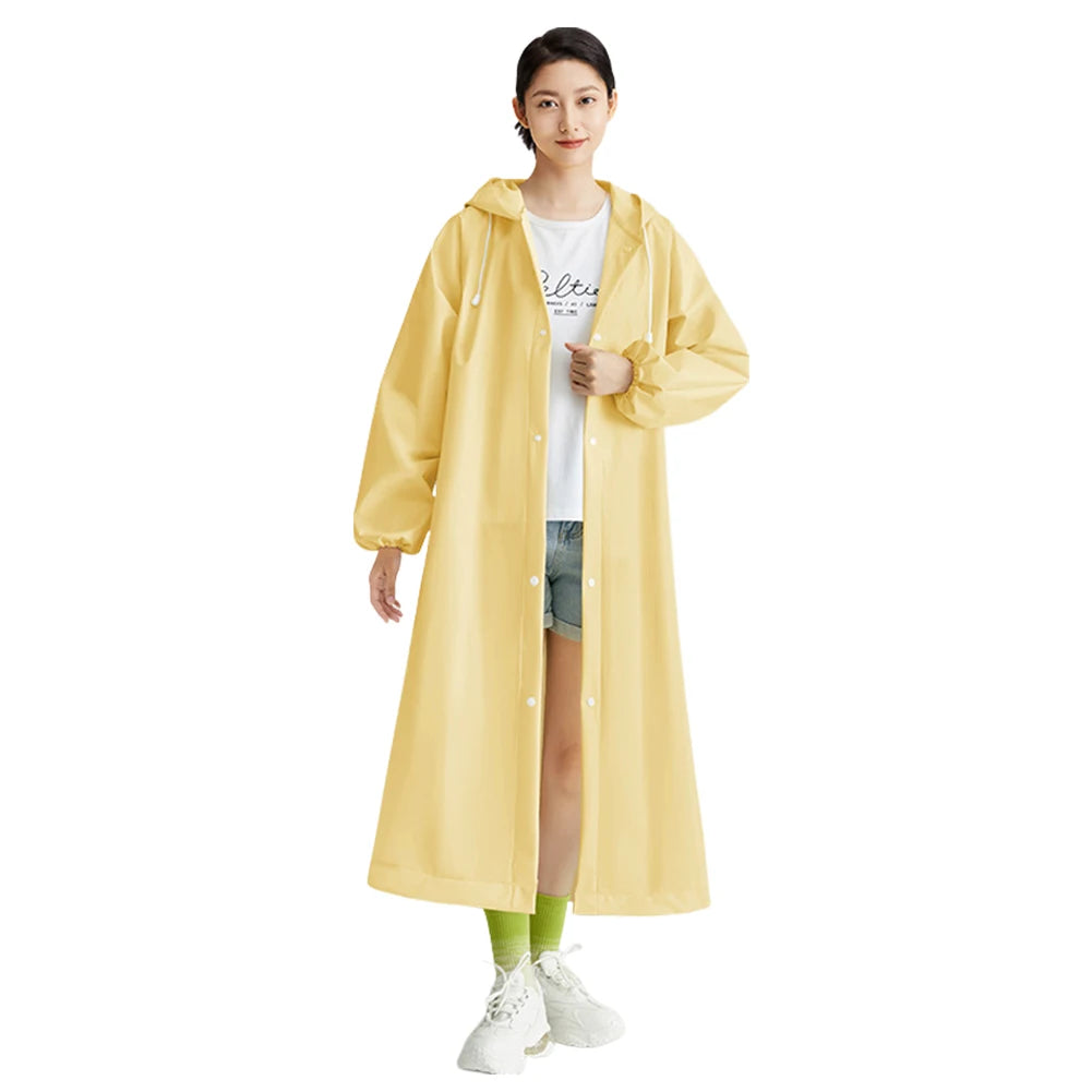 Black Fashion Adult Waterproof Long Raincoat Outdoor Travel Climbing Waterproof Rain Gear Universal One Piece Raincoat Tool