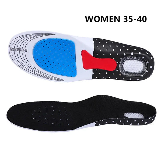 Silicone Sport Insoles Orthotic Arch Support Sport Shoe Pad Running Gel Insoles Men Women Orthotic Breathable Running Cushion