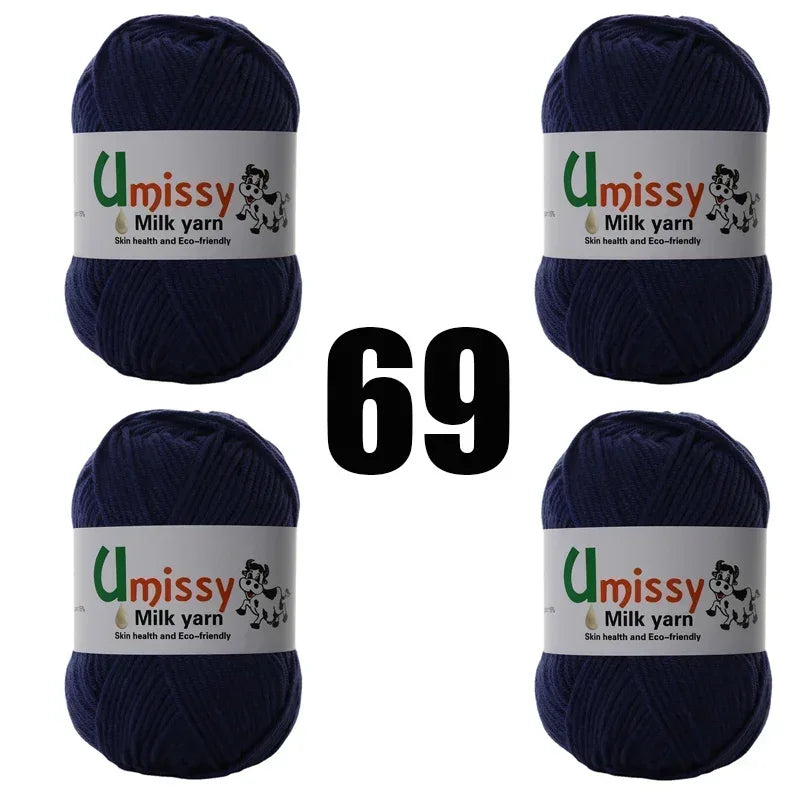 4pcs 50g Knit Yarn for Sale Hilo Yarn Crochet Threads Ball Estambre Para Tejer