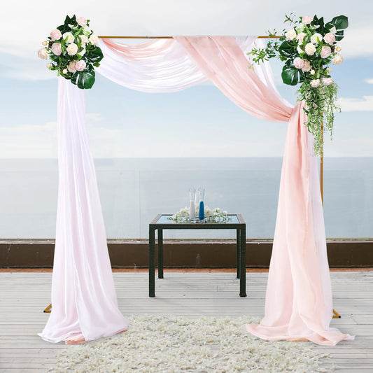 9.8x9.8FT Metal Flower Balloon Frame Square Wedding Arch Backdrop Metal Stand Decor