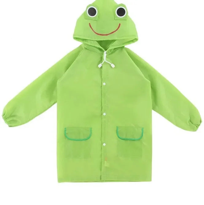 1Pcs Baju Hujan Kanak-kanak Poncho Kartun Korea Jubah Itik Kuning Kecil Baju Hujan Kanak-kanak Luaran Baju Hujan Tadika Sekolah