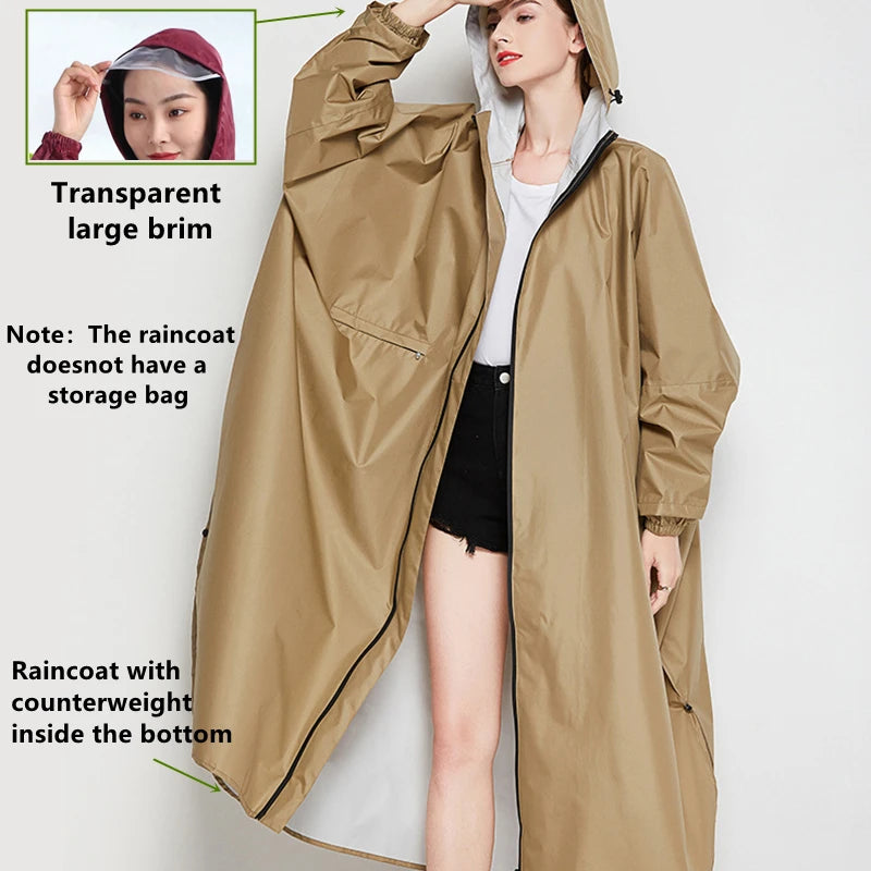 Baju Hujan Bernafas Wanita Baju Hujan Tebal Baju Hujan Besar Kot Hujan Ponco Wanita Jubah Kalis Air Baju Hujan Dewasa Pakaian Hujan Basikal