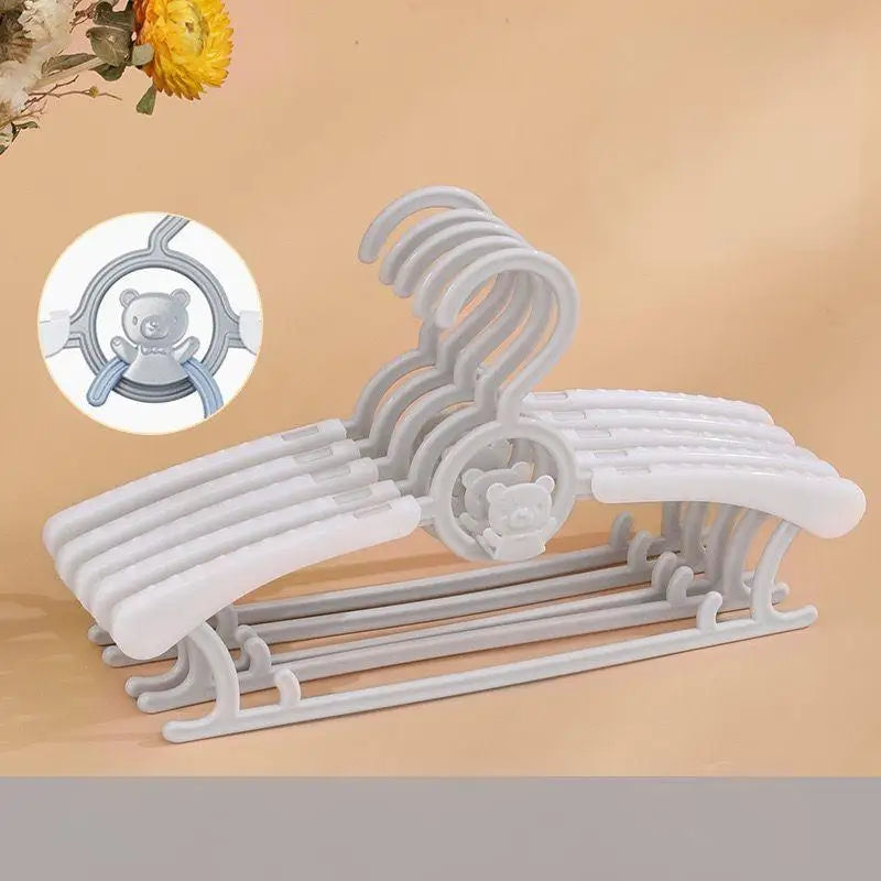 Set 5 Keping Penyangkut Pakaian Bayi Anti Slip Plastik Penyangkut Pakaian Kanak-kanak Logam Penyangkut Pakaian Bayi Kot Kanak-kanak