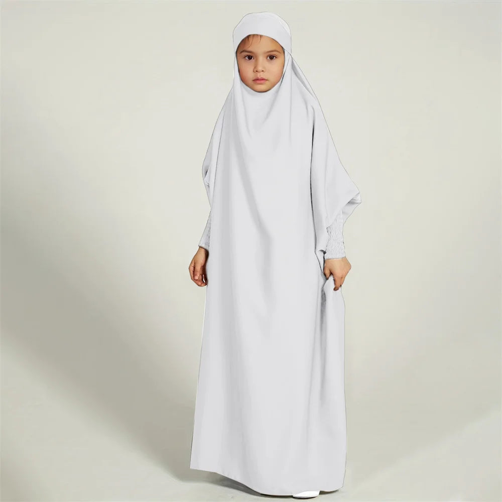 2024 Ramadan Eid Niqab Khimar Pakaian Solat Untuk Wanita Anak-anak Abaya Muslim Dubai Turki Islam Pakaian Kebaya Jubah Femme Musulmane