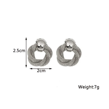 New Fashion Twist Dangle Earrings for Women Exaggerated Gold Color Metal Wrap Earrings European Ear Jewelry oorbellen