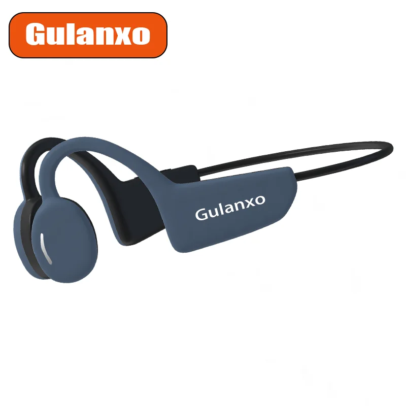 Gulanxo Fon telinga senaman pengaliran tulang fon telinga wayarles fon telinga serasi Bluetooth fon telinga berjalan mikrofon bebas tangan