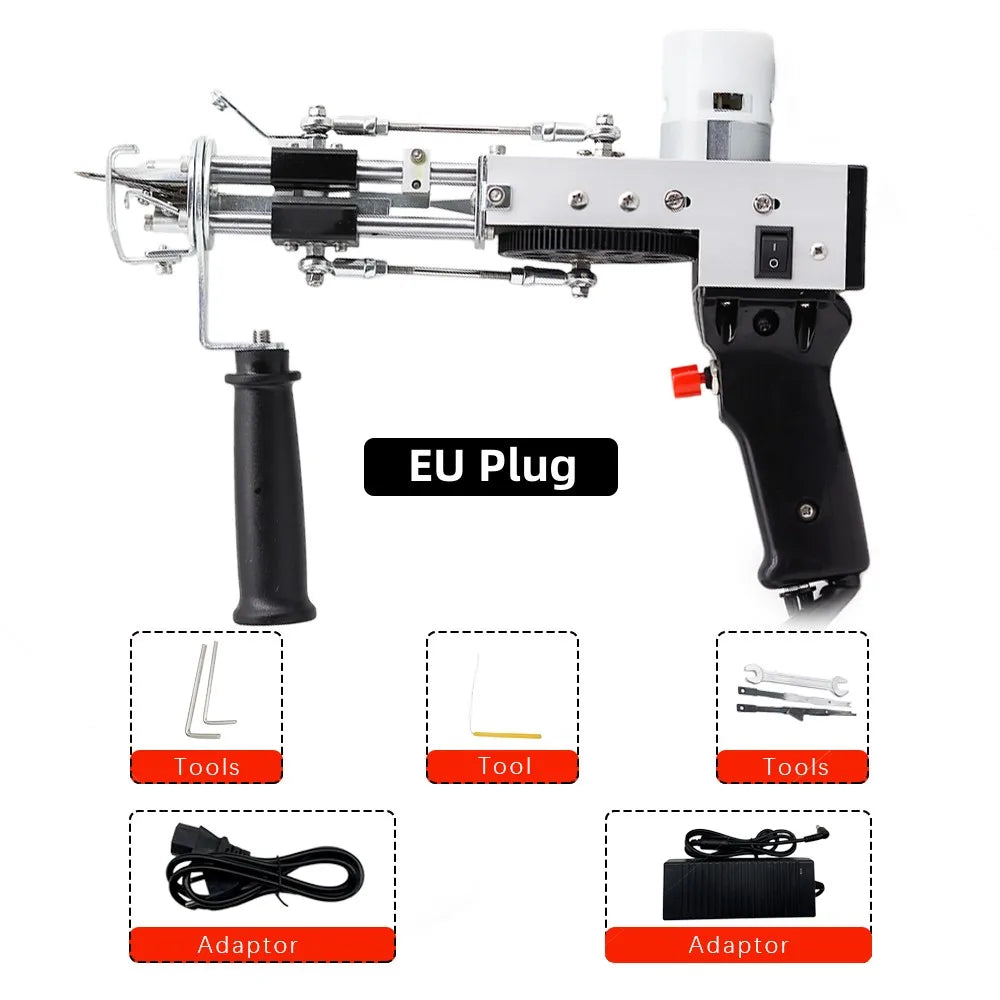 100-240V 2in1 Electric Tufting Gun Для Ковров Carpet Тафтинговый Пистолет Gun Weaving Flocking Rug Machine Pistola De Tufting