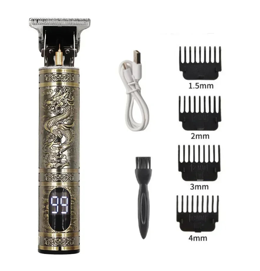 Vintage T9 Hair Trimmer for men Professional Hair Cutting Machine Cordless Beard Trimmer for Home Travel Cordless Hair Clipper