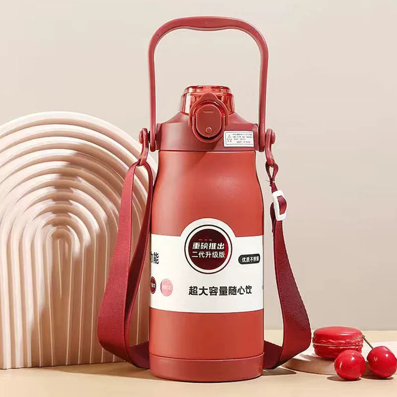 1600ml Large Capacity Thermal Water Bottle Stainless Steel Thermo Bottle Tumbler Thermos Mug Insulated Cup Thermos Kids Gifts