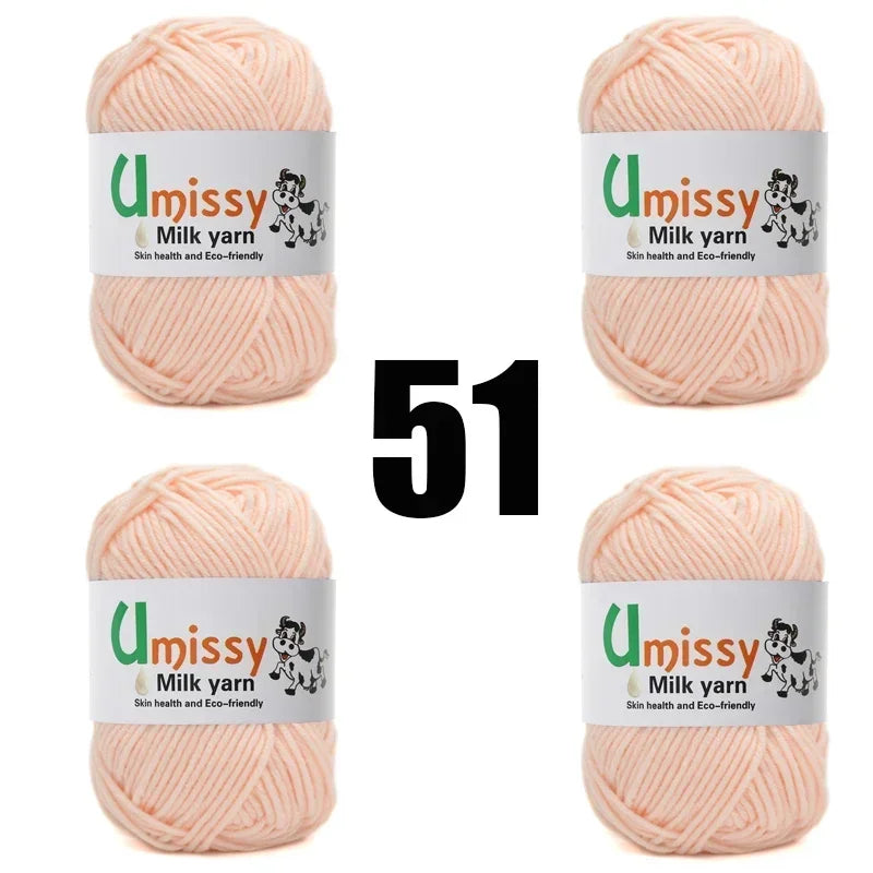 4pcs 50g Knit Yarn for Sale Hilo Yarn Crochet Threads Ball Estambre Para Tejer