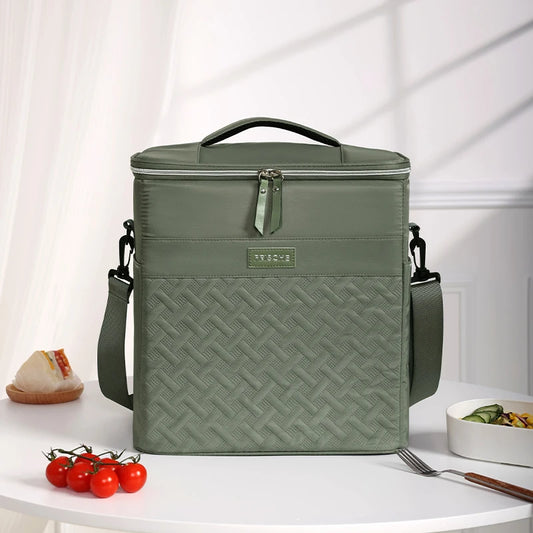 Beg Penyejuk Beg Makan Tengah Hari Boleh Digunakan Semula Beg Makan Tengah Hari Lelaki&Wanita Bertebat Beg Makan Tengah Hari Kalis Bocor dengan Tali Bahu Boleh Laras untuk Berkelah Kerja