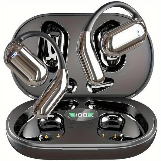 Fon Telinga Wayarles Sukan Dengan Fon Telinga Wayarles 5.4 Kualiti Bunyi Tinggi Dengan Cangkuk Telinga Sukan 50H Fon Telinga Fon Telinga Wayarles