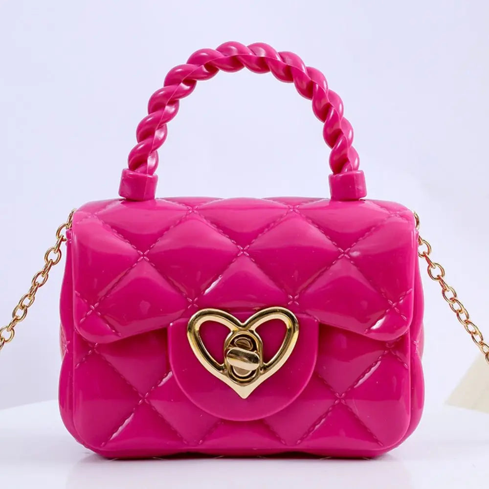 New Heart Pattern Mini Shoulder Bags PU Small Satchel Women Girls Coin Wallets Purse Durable Handbags Streetwear Accessory