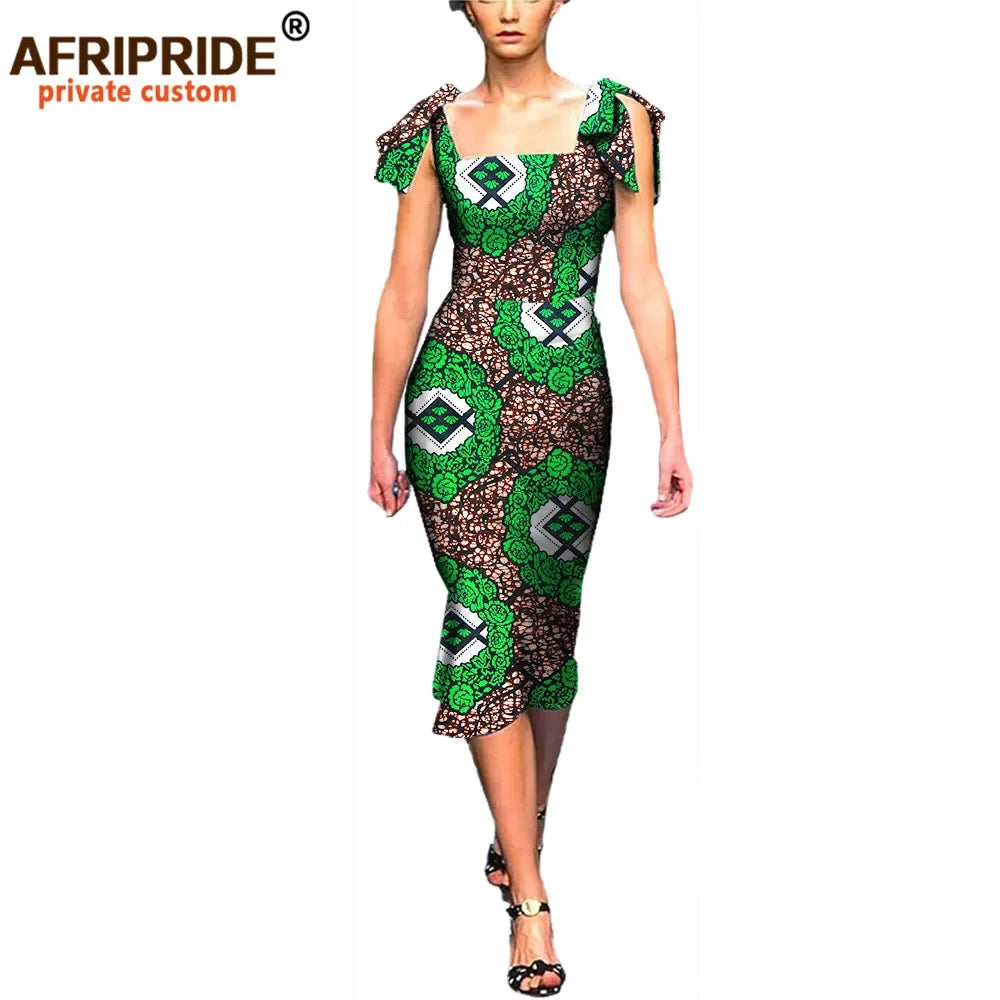 Pakaian Afrika Bazin Riche Baru untuk Wanita Pakaian Cetak Dashiki Vestidos Wanita Pakaian Afrika Pakaian Midi Pesta A722598