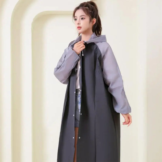 Thickened Eva Raincoat New Color Unisex Poncho Hiking Tourist Adult Raincoat Outdoor Lightweight Rain Poncho Non-disposable