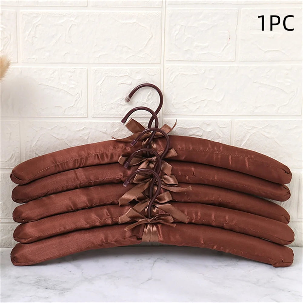 1pcs Penyangkut Sutera Kot Satin Empuk Pakaian Sutera Dibalut Paparan Penyangkut Span Penyangkut Penyangkut Pakaian Penyangkut Pakaian Tidak Licin