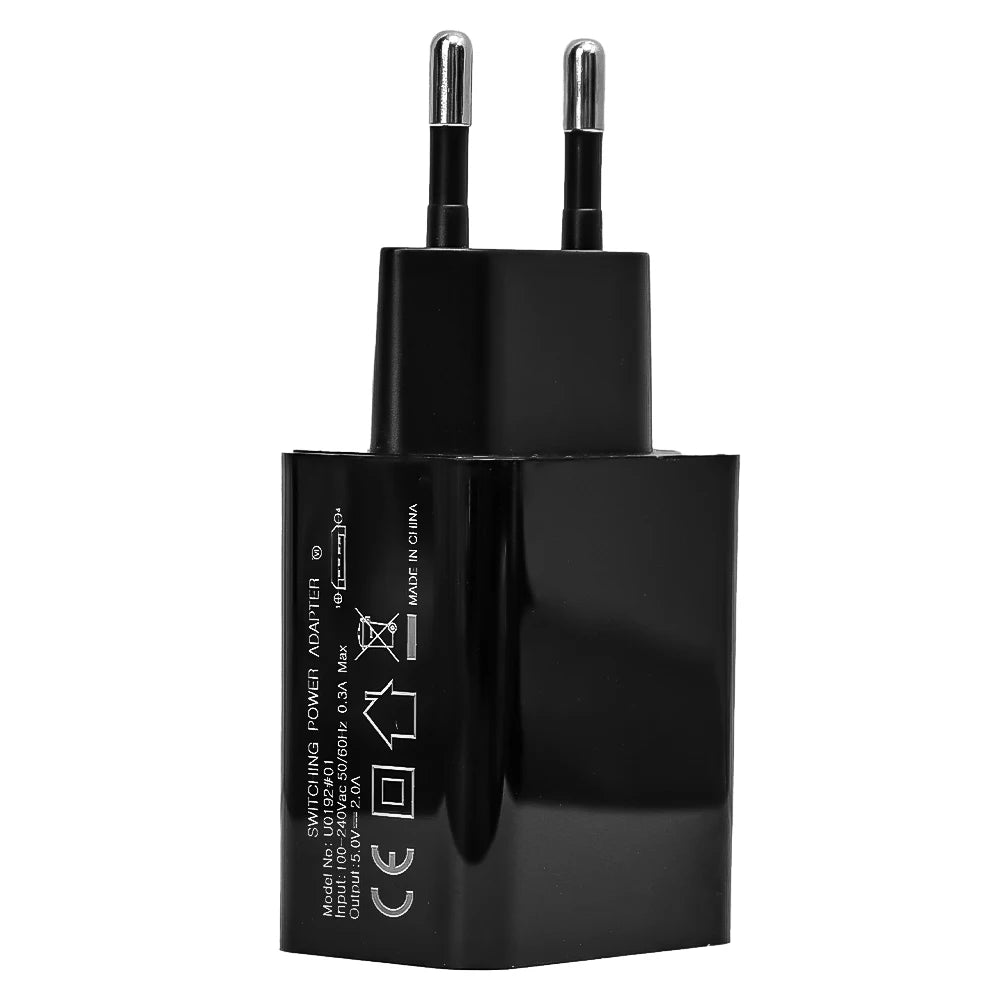 Universal EU Plug 5V 2A Dual USB Pengecas Telefon Mudah Alih Perjalanan Berkelajuan tinggi Kuasa Penyesuai Pengecas Dinding untuk IPhone Samsung Xiaomi