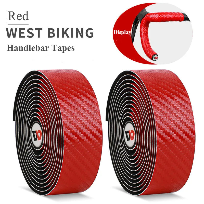 WEST BIKING Bike Handlebar Tape EVA PU Road Bicycle Handlebar Tape Anti-slip Shock Absorption Cycling Wrap End Plug Accessories