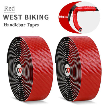 WEST BIKING Bike Handlebar Tape EVA PU Road Bicycle Handlebar Tape Anti-slip Shock Absorption Cycling Wrap End Plug Accessories