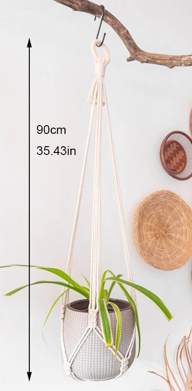 Handmade Macrame Plant Holder 100% Cotton Various Styles Flower Pot Hanger Hanging Basket For Wall Decorantion Courtyard Garden