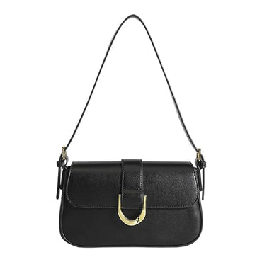 Retro Patent Leather Shoulder Bag For Women Solid Color Armpit Bag Flap Satchel Bag With Adjustable Strap Crossbody Sling Bag