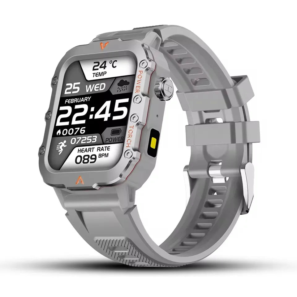 2025 Jam Tangan Pintar Sukan Lelaki Baharu 1.71 Skrin Oksigen Darah Jam Tangan Berbual Bluetooth Berbilang Sukan Lampu Suluh LED Luaran Jam Tangan Pintar