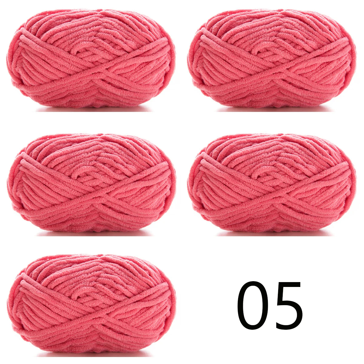 5pcsX50g Thick Velvet Yarn Handmade DIY Knitting Yarn Wholesale Wool Line Scarf Hat Soft Chenille Yarn Knit Wol