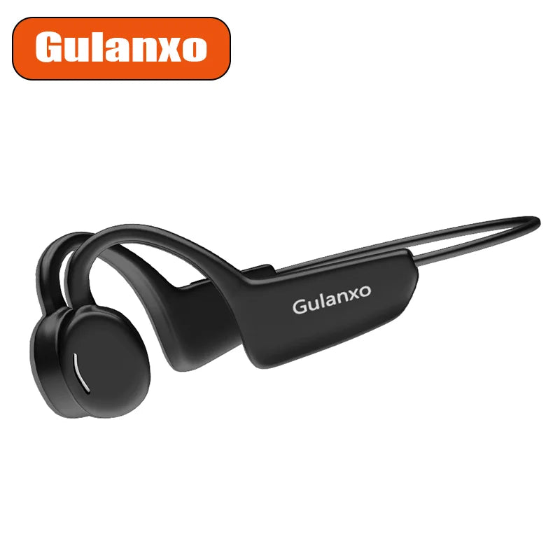 Gulanxo Fon telinga senaman pengaliran tulang fon telinga wayarles fon telinga serasi Bluetooth fon telinga berjalan mikrofon bebas tangan