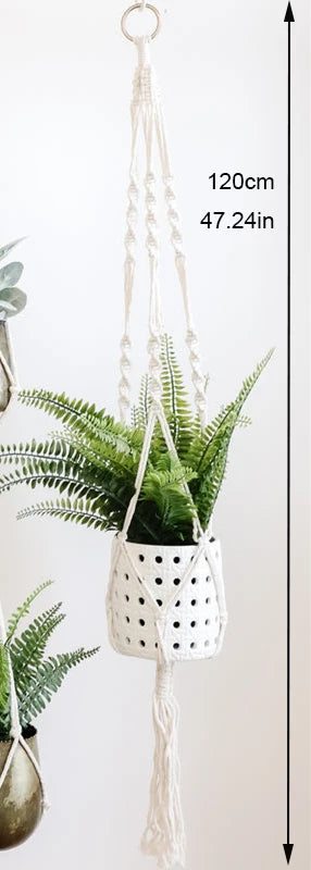 Handmade Macrame Plant Holder 100% Cotton Various Styles Flower Pot Hanger Hanging Basket For Wall Decorantion Courtyard Garden