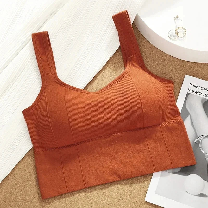Top Kecergasan Anti-Peluh Bernafas Bra Yoga Lancar Wanita Atasan Crop Tahan Hentakan Bra Sukan Atasan Senaman Bra Sukan