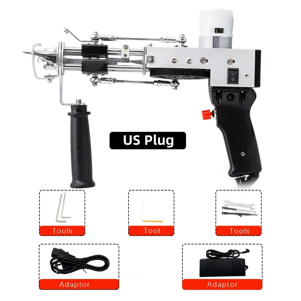100-240V 2in1 Electric Tufting Gun Для Ковров Carpet Тафтинговый Пистолет Gun Weaving Flocking Rug Machine Pistola De Tufting