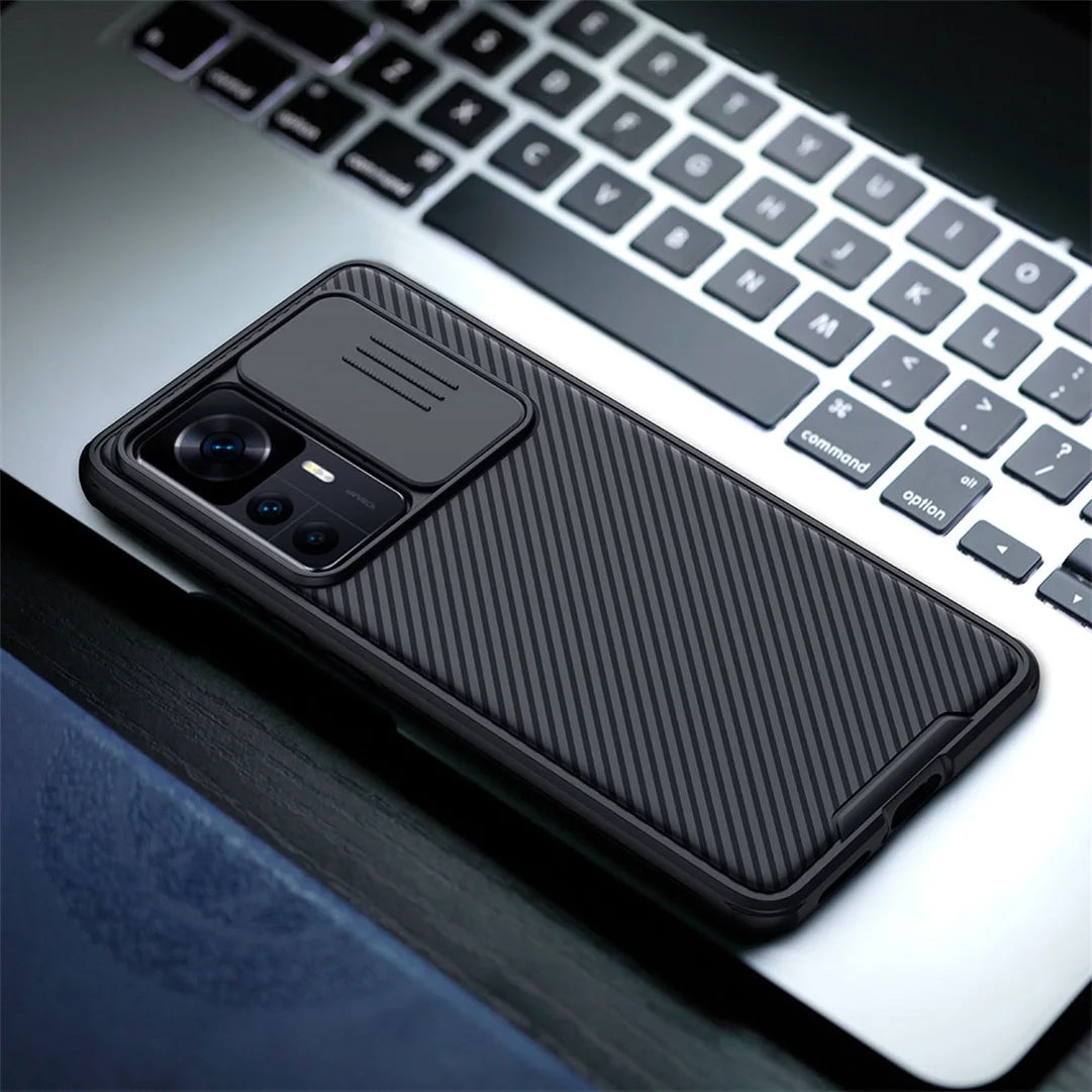 NILLKIN untuk Xiaomi 12T Pro Case CamShield Pro Case PC + TPU Slide Camera Cover Lens Privacy Protection Cover Back Cover for Xiaomi 12T