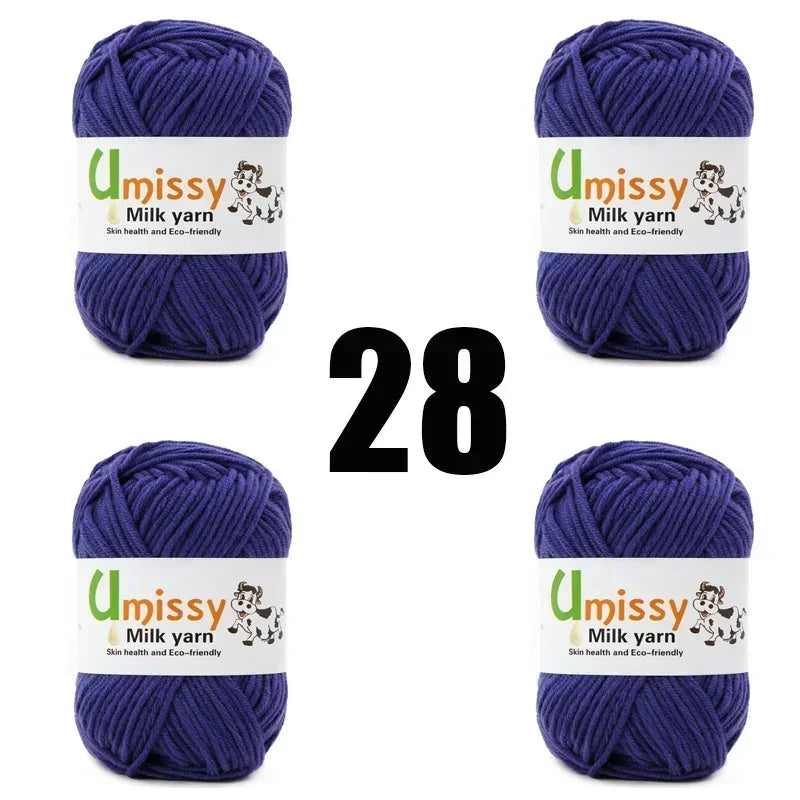 4pcs 50g Knit Yarn for Sale Hilo Yarn Crochet Threads Ball Estambre Para Tejer
