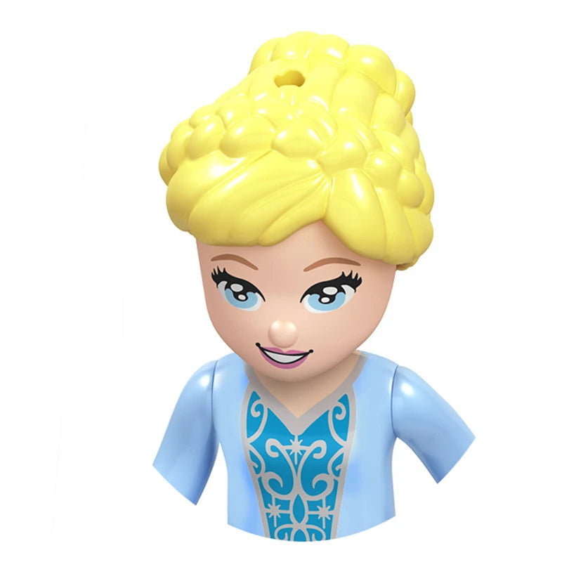 Model Batu Bata Mini Puteri Anime Gadis Cantik Angka Aksesori Kepala Blok Bangunan Salji Mainan Aksi Rakan untuk Kanak-kanak