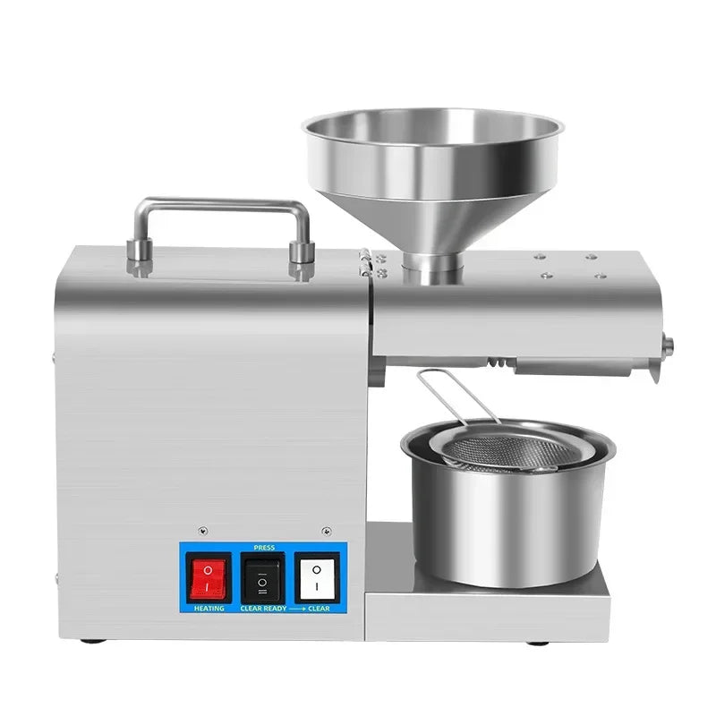 220V/110V Linseed Olive Kernel Stainless Steel Intelligent Temperature Control Oil Press RG-311/RG-312 Hot and Cold Oil Press