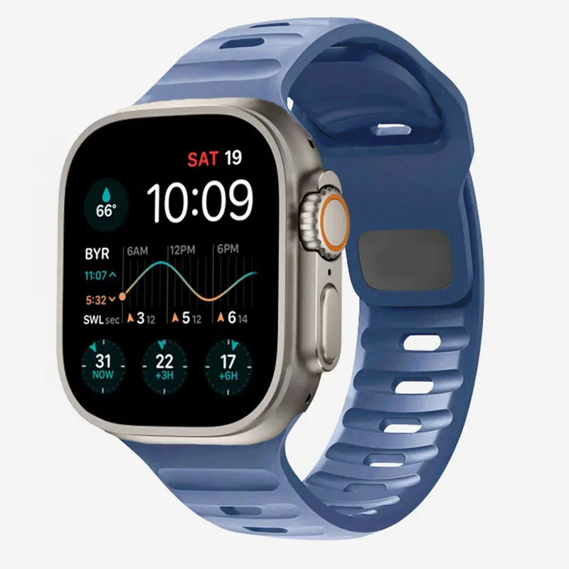 New Original Silicone Strap For Apple Watch Ultra 49mm Sports Bracelet iWatch Series 9 8 7 45mm 41mm 6 5 4 3 SE2 44mm 40mm Band