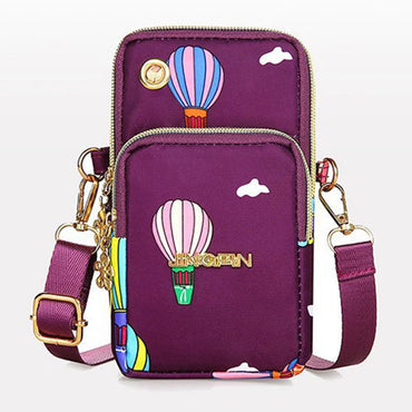 Geestock Handbags For Women Balloon Mobile Phone Crossbody Bags Women Shoulder Bag Pouch With Headphone Plug 3 Layer Wallet 2023