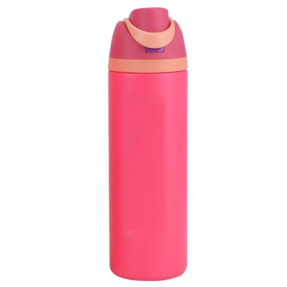 19oz 24oz 32oz Botol Air Keluli Tahan Karat Tertebat Dengan Cawan Termos Jerami Kelalang Vakum Botol Air Kereta Untuk Perjalanan Sukan