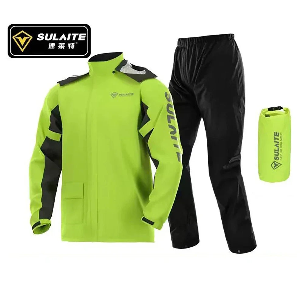 Motorcycle Raincoat Men Women Waterproof Rider Suit Moto Outdoor Rain Coat Jacket Pants Biker Cycling Fishing Climbing Set