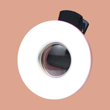 Kanta Makro untuk Lampu Cincin Isian Mudah Alih 15X Lampu Selfie Langsung Kanta Kamera dengan Klip Cahaya Mudah Alih Telefon Pintar Denyar Sejagat LED